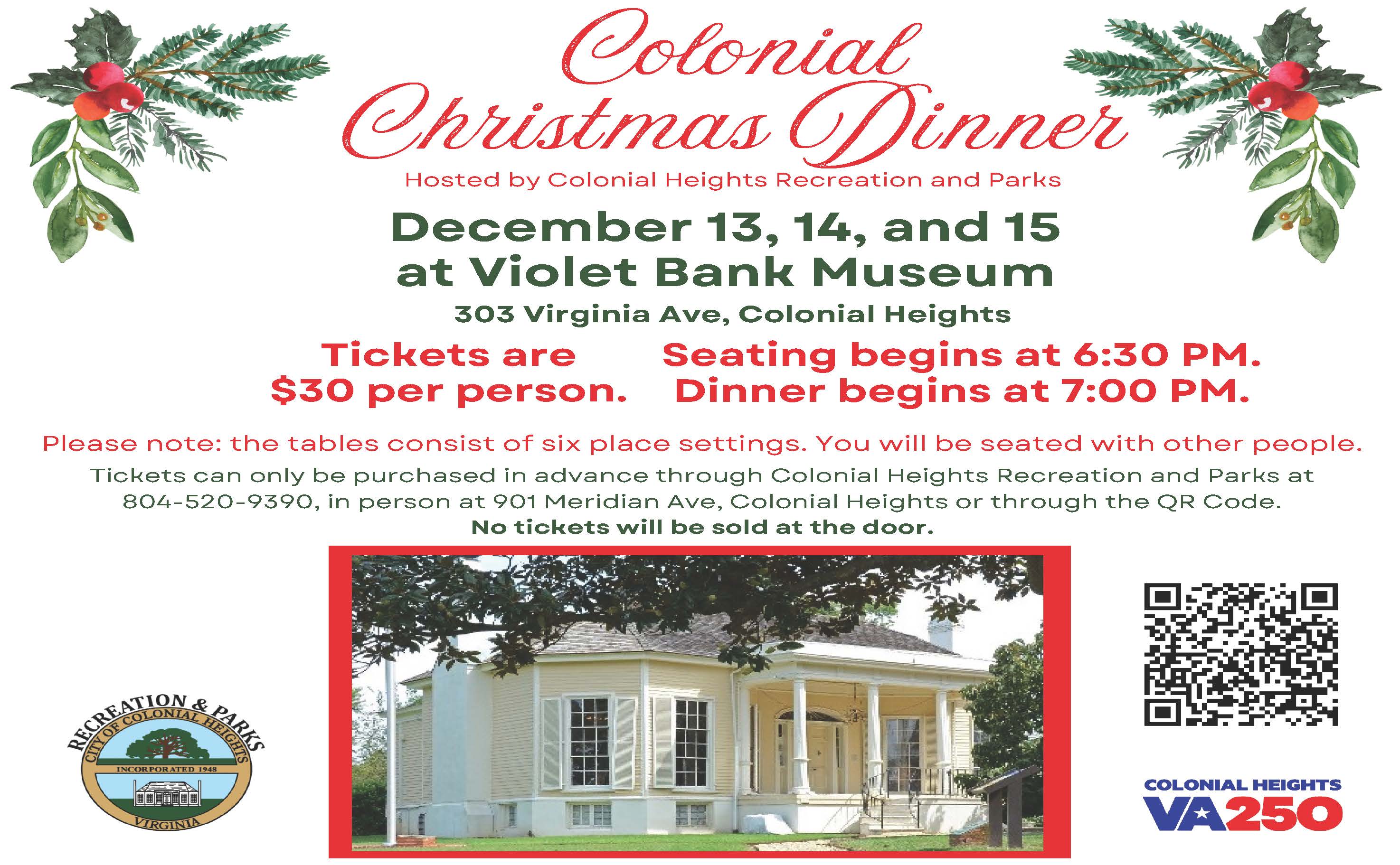 Violet Bank Colonial Dinner 2024
