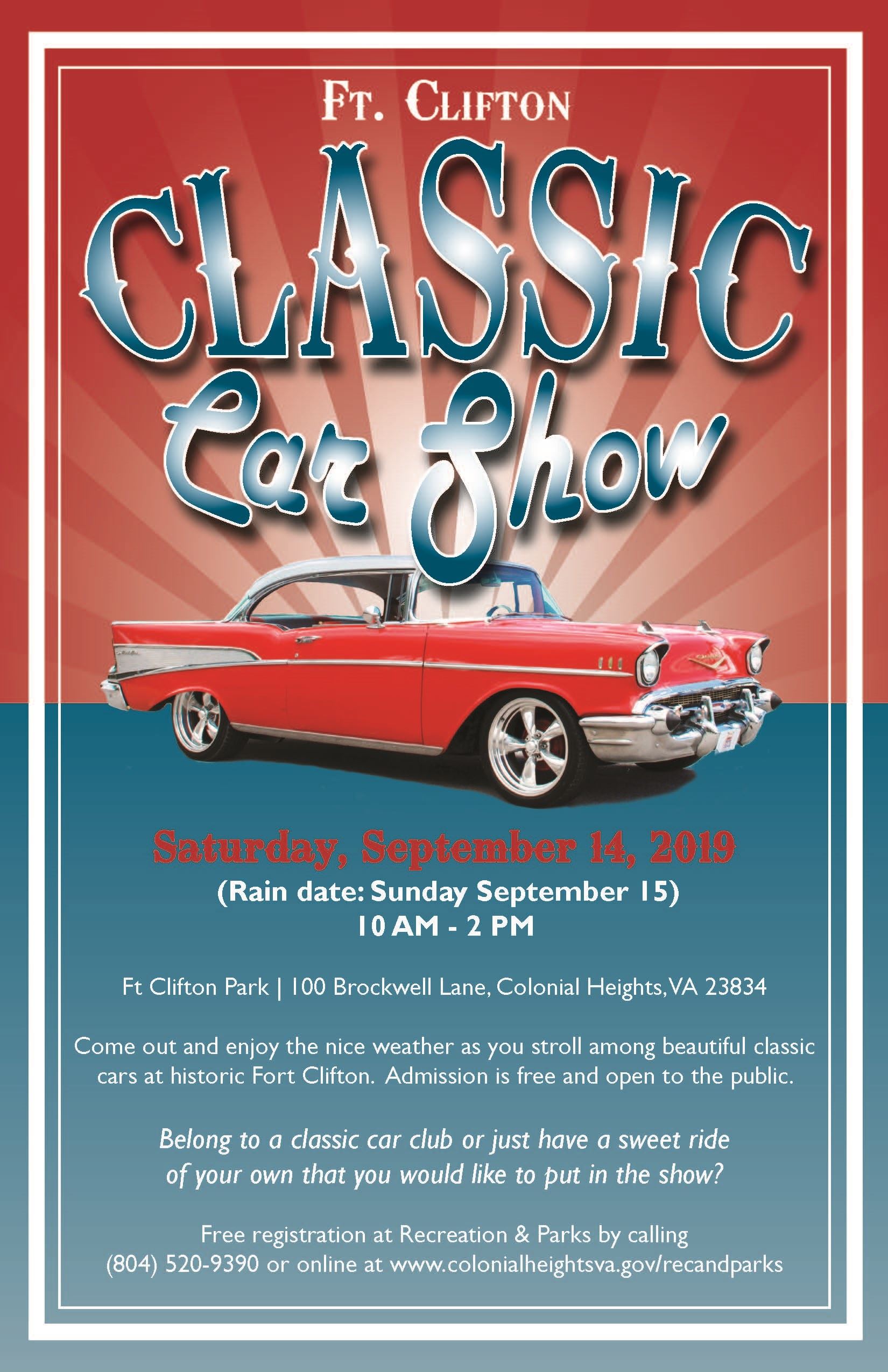 2019 Fort Clifton Classic Car Show